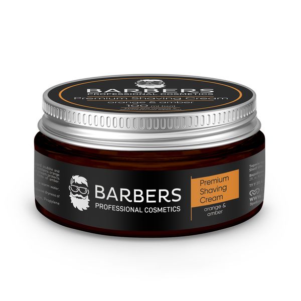 Крем для бритья с увлажняющим эффектом Barbers Orange-Amber 100 мл 4823109403970 фото