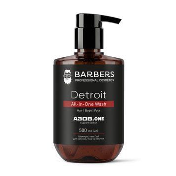 Шампунь-гель 3в1 для волосся, тіла та обличчя Barbers Detroit 500 мл  4823109414761 фото