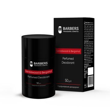 Парфумований дезодорант Barbers Sandalwood & Bergamot 50 г 4823109413115 фото