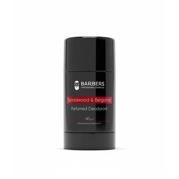 Парфумований дезодорант Barbers Sandalwood & Bergamot 50 г 4823109413115 фото