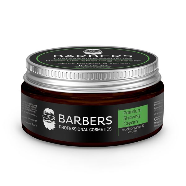 Крем для бритья с тонизирующим эффектом Barbers Black Pepper-Vetiver 100 мл 4823109403956 фото